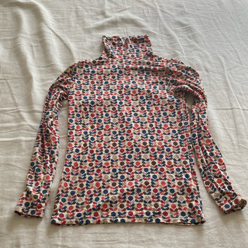 uniqlo x orla kiely heattech turtleneck top